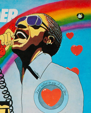 Stevie Wonder I Just Called To Say I Love You 1985 Polish Music Poster, Kalkus - detail