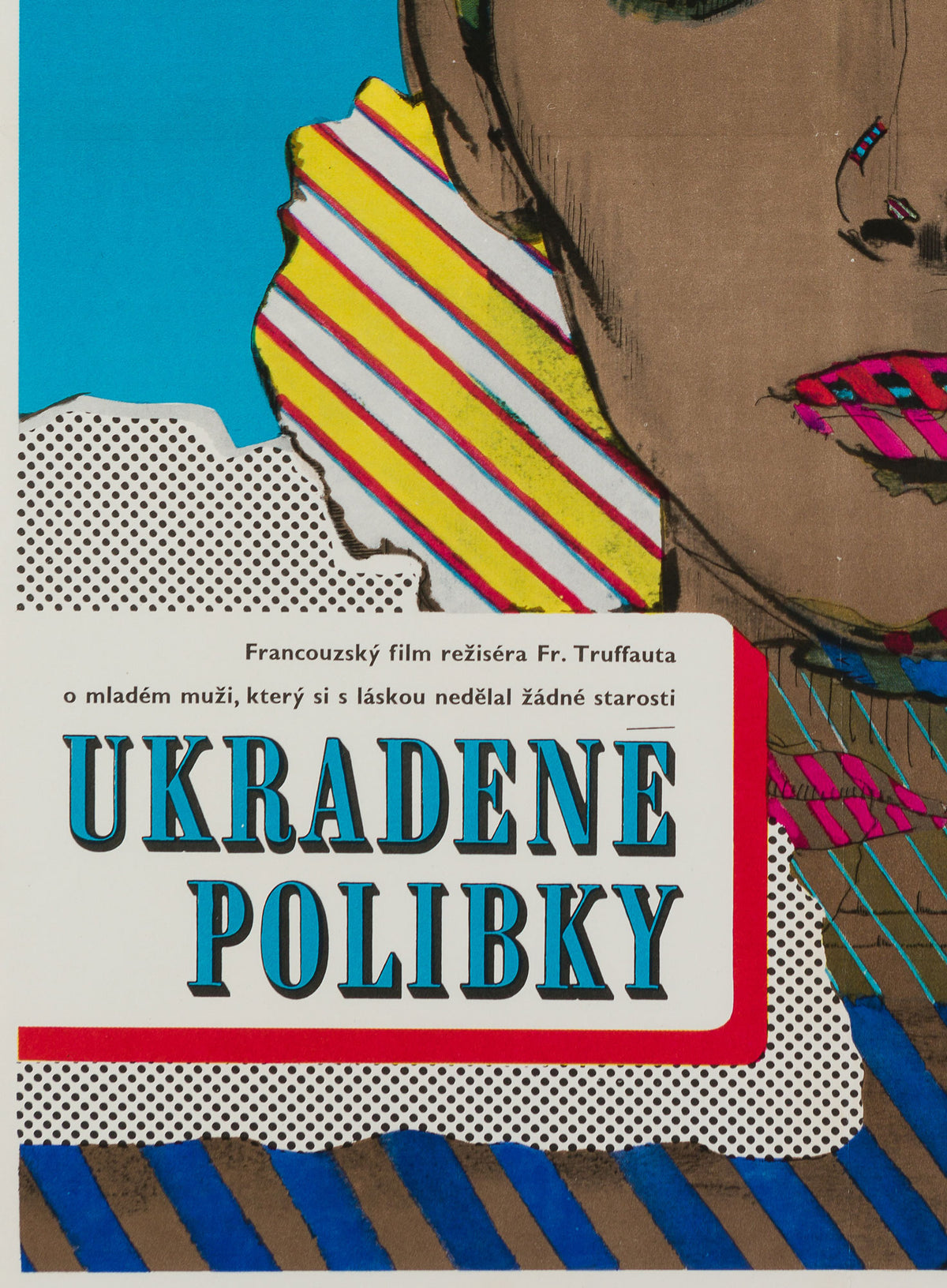 Baisers Volés Stolen Kisses Czech A1 original film movie poster Machalek - detail