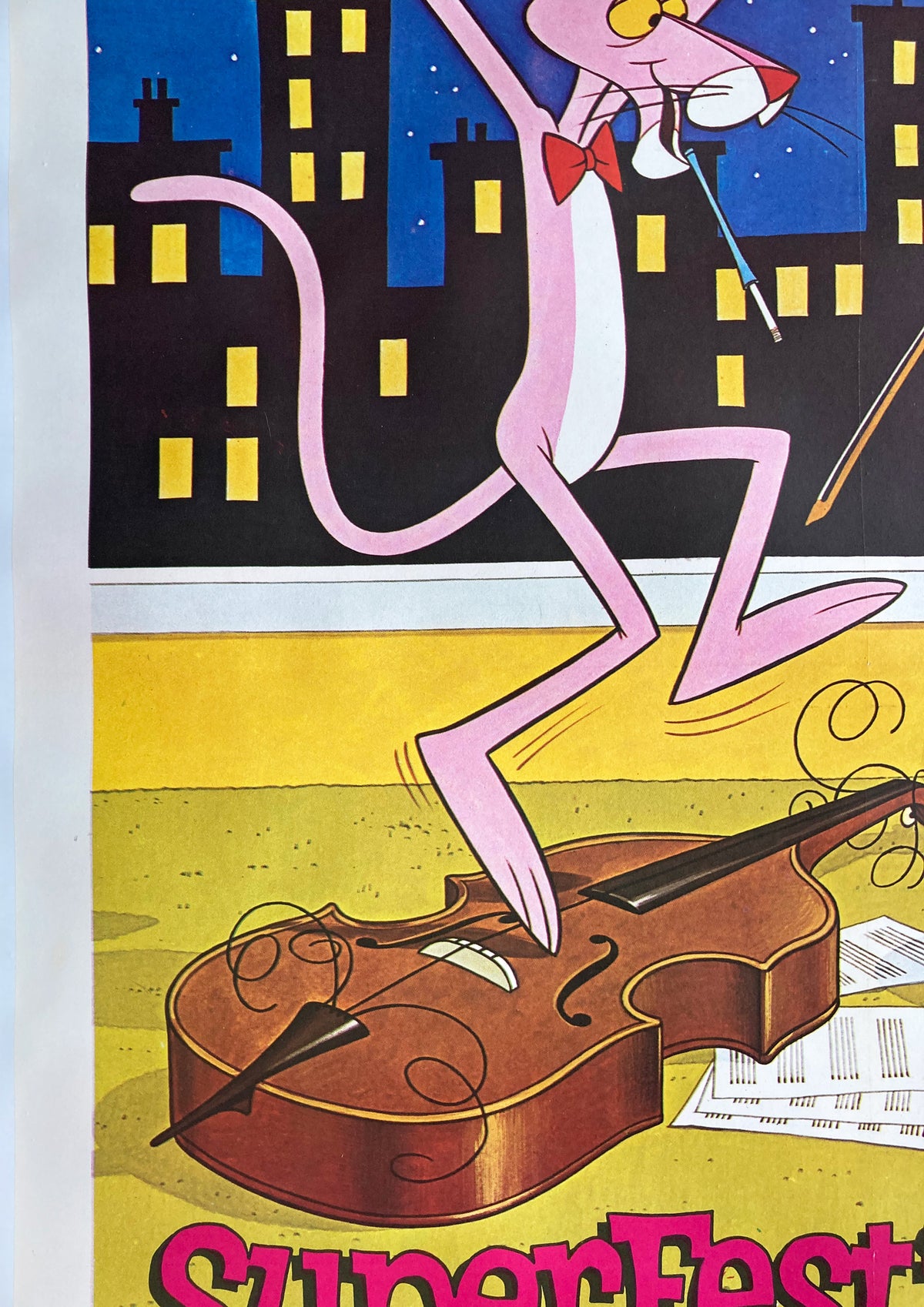 Super Festival of the Pink Panther 1970s Italian 2 Foglio - detail