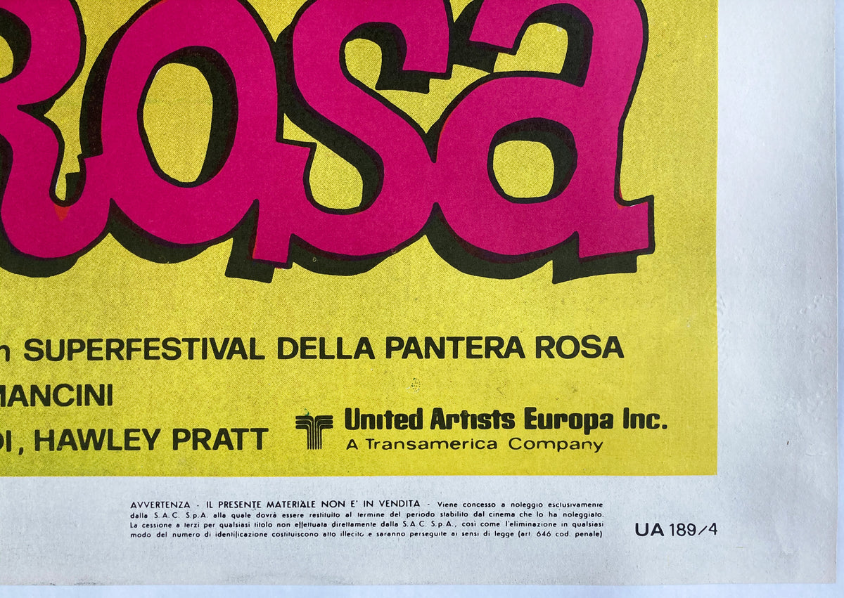 Super Festival of the Pink Panther 1970s Italian 2 Foglio - detail