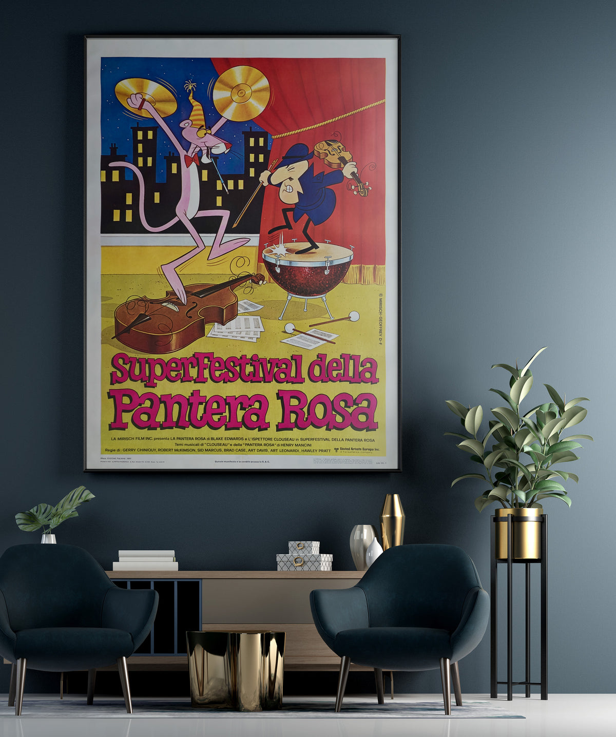 Super Festival of the Pink Panther 1970s Italian 2 Foglio