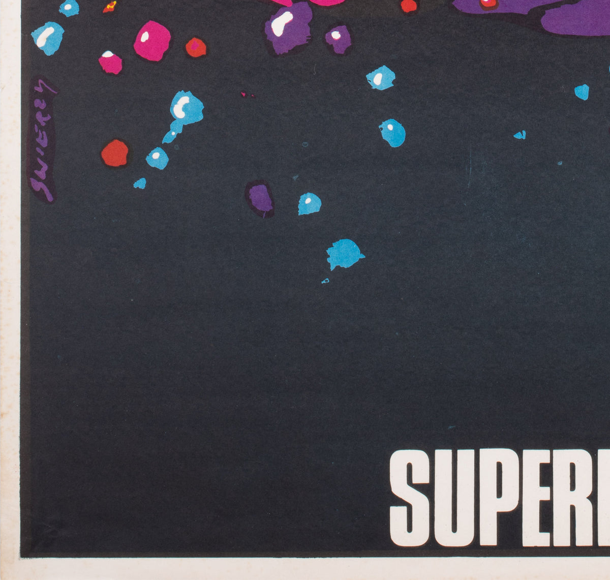 Superman 3 1985 Polish B1 Film Poster, Waldemar Swierzy - detail