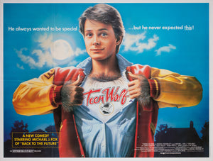 Teen Wolf 1985 UK Quad Film Poster, Cowell