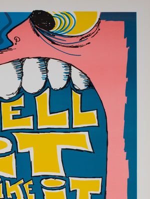 Tell It Like It Is 1970s American Political/Protest Poster, Ape - detail