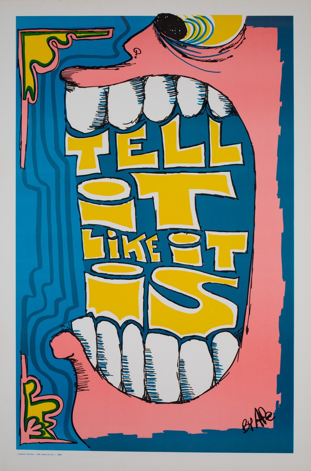 Tell It Like It Is 1970s American Political/Protest Poster, Ape