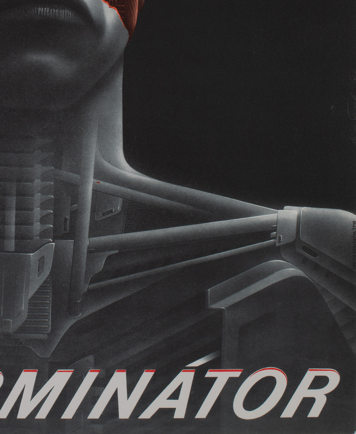 The Terminator 1984 Czech A3 Film Poster, Pecak - detail