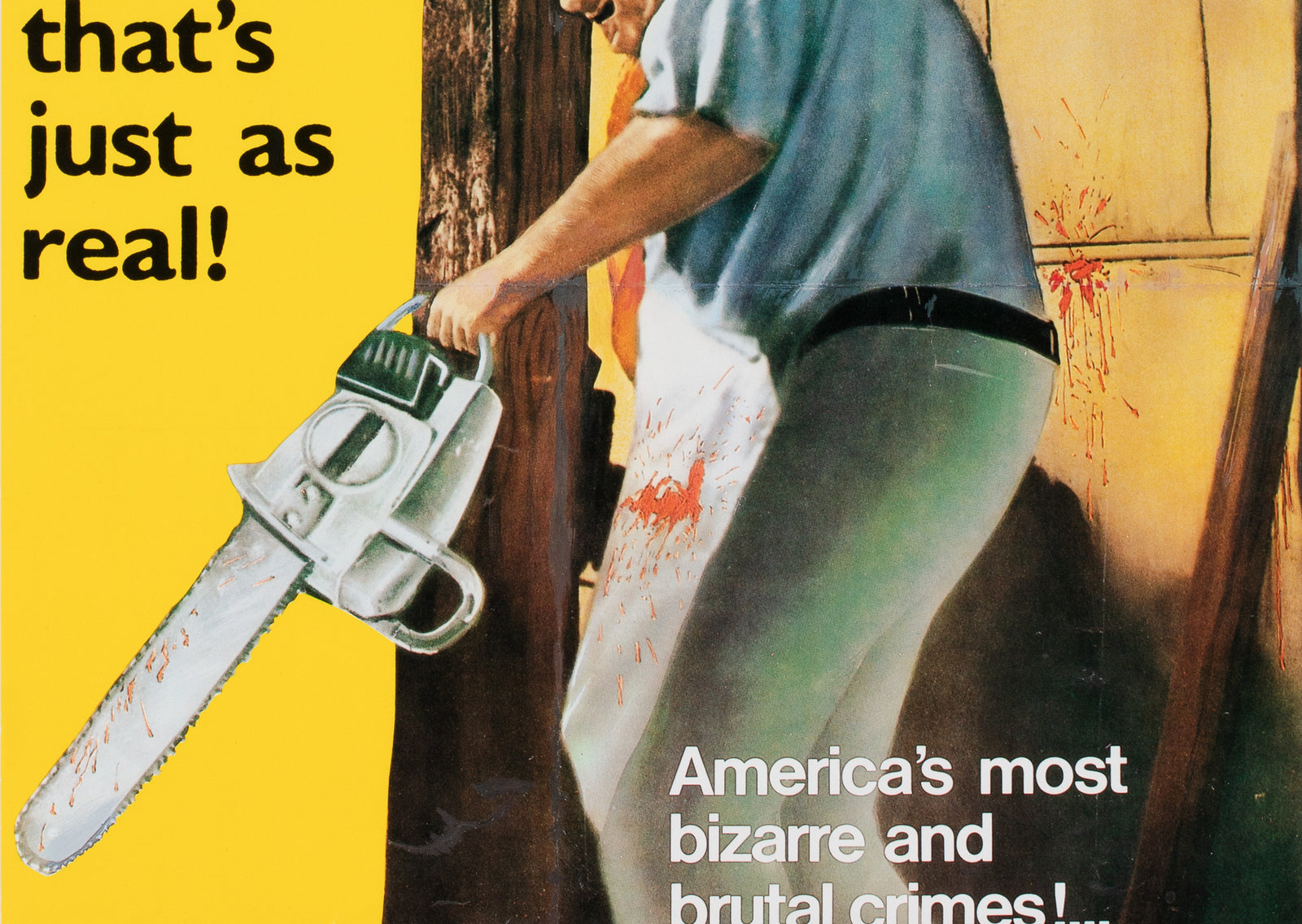 Texas Chainsaw Massacre 1984 Australian Daybill Film Movie Poster - detail