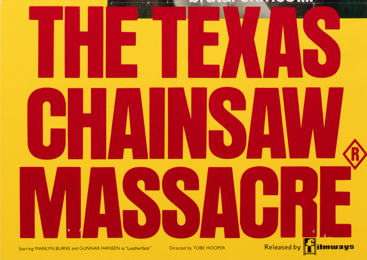 Texas Chainsaw Massacre 1984 Australian Daybill Film Movie Poster - detail