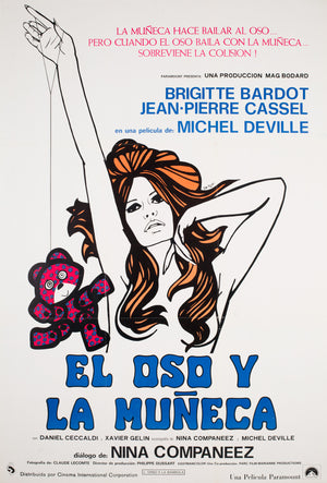 The Bear and the Doll 1969 South American Film Poster, DeRossi