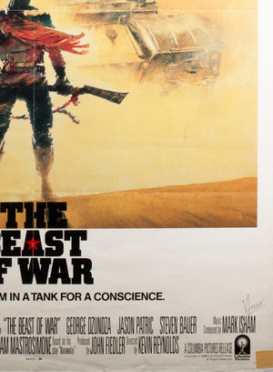 The Beast of War 1988 UK Quad Film Poster - Signed by Vic Fair - detail