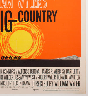 The Big Country 1958 US 1 Sheet Style B Film Poster, Saul Bass - detail