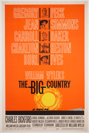 The Big Country 1958 US 1 Sheet Style B Film Poster, Saul Bass