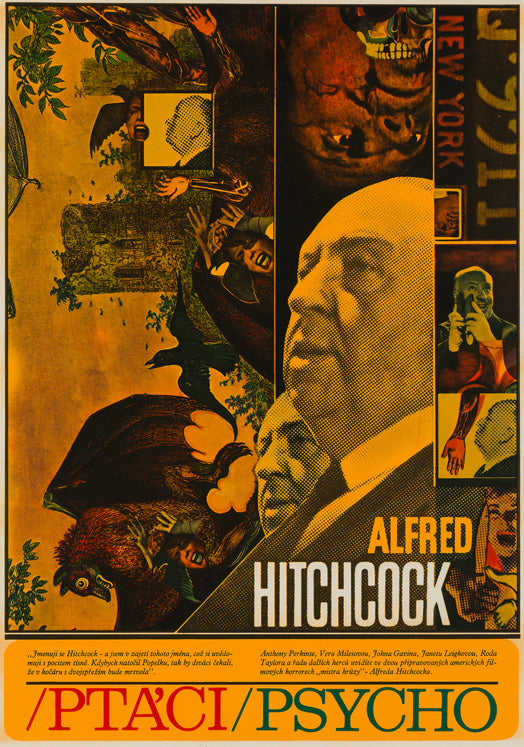 The Birds Psycho Czech A3 original film movie poster