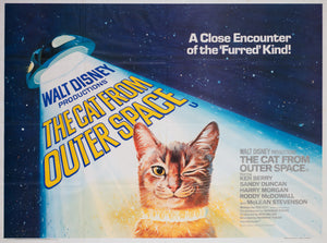 The Cat From Outer Space 1978 UK Quad Film Poster