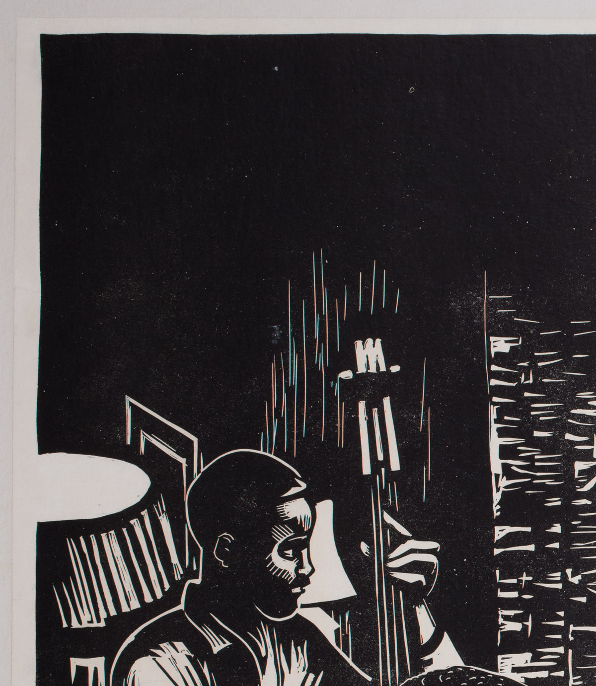 The Connection 1962 UK Quad Film Movie Poster, Peter Strausfeld  - detail