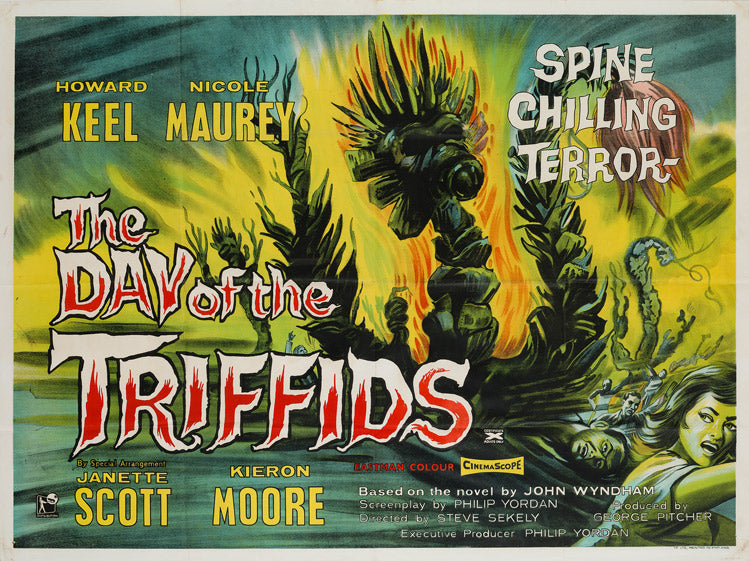 The Day of the Triffids 1962 original UK Quad film movie poster