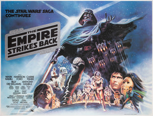 Copy of The Empire Strikes Back 1980 UK Quad Black Title Style Film Poster, Jung