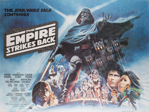 Empire Strikes Back 1980 UK Quad Film Poster