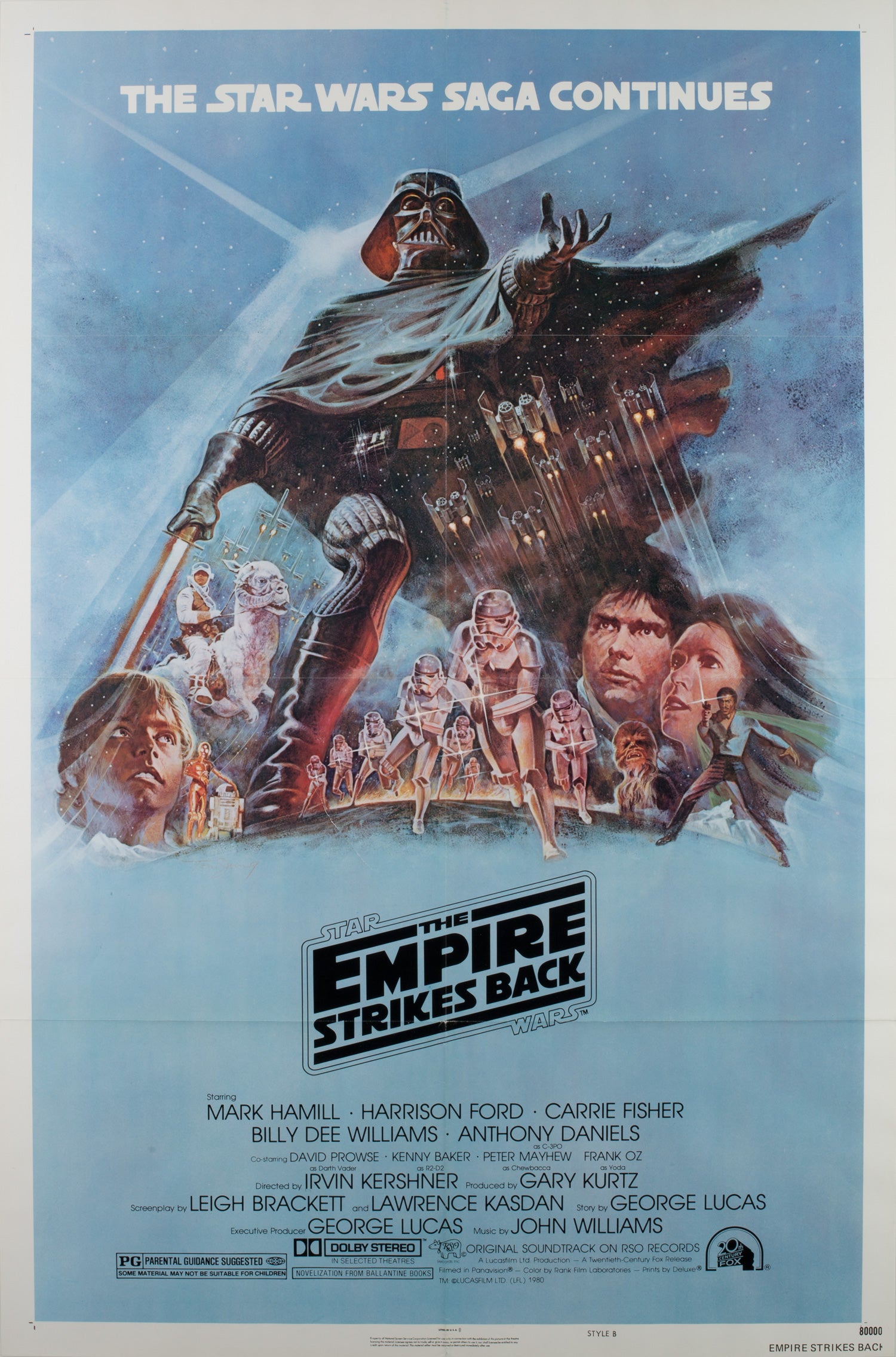 The Empire Strikes Back 1980 US 1 Sheet Style B Film Poster, Jung