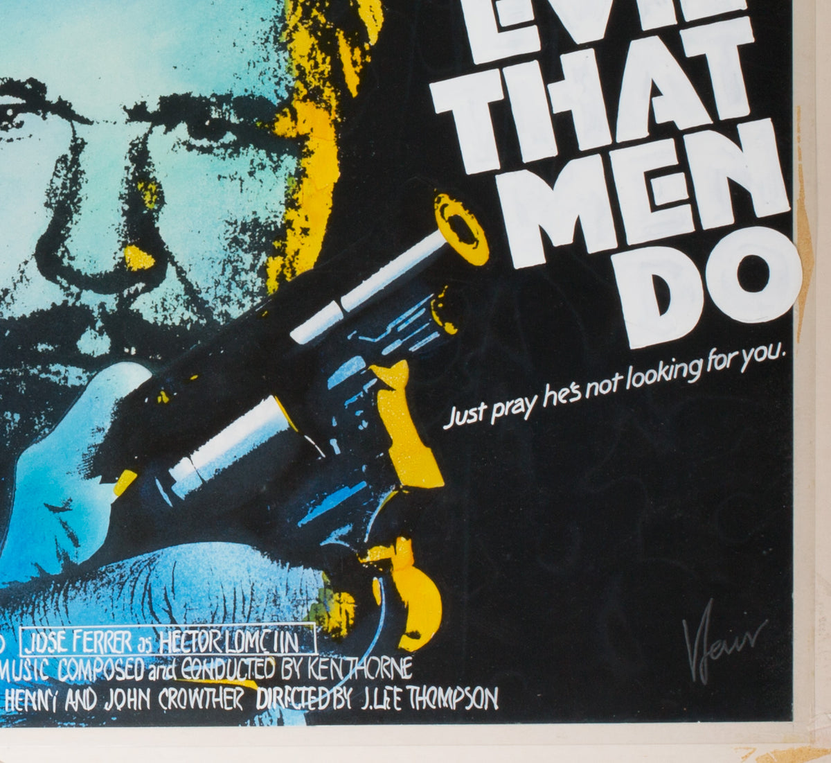 The Evil that Men Do 1984 Concept Artwork by Vic Fair - detail