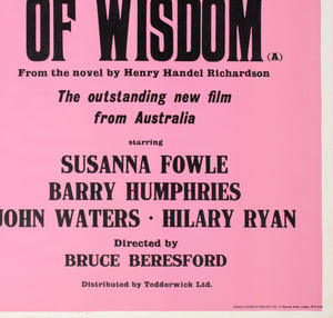 The Getting of Wisdom 1977 Academy Cinema UK Quad Film Poster, Strausfeld - detail