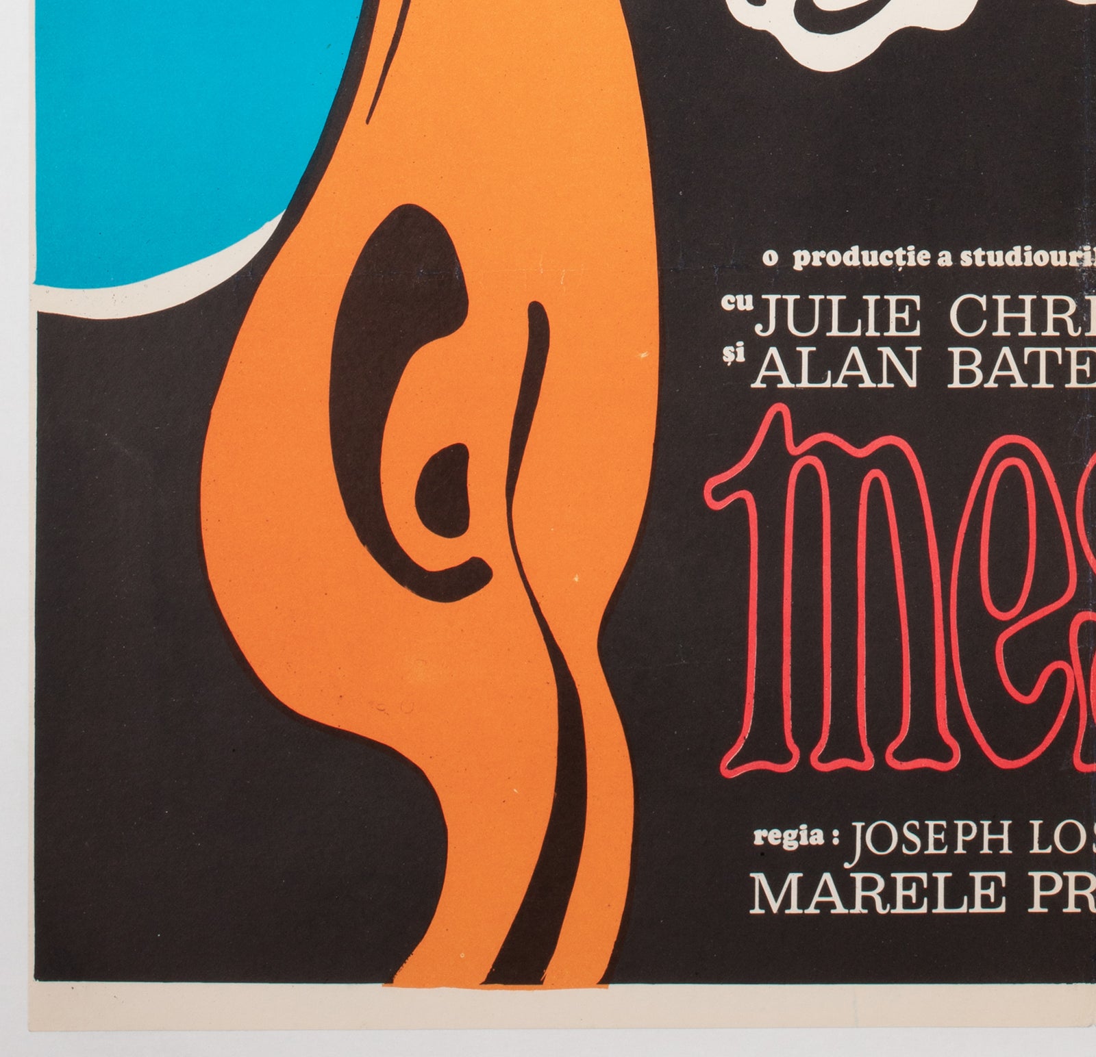The Go-Between 1971 Romanian Film Poster, Manescu