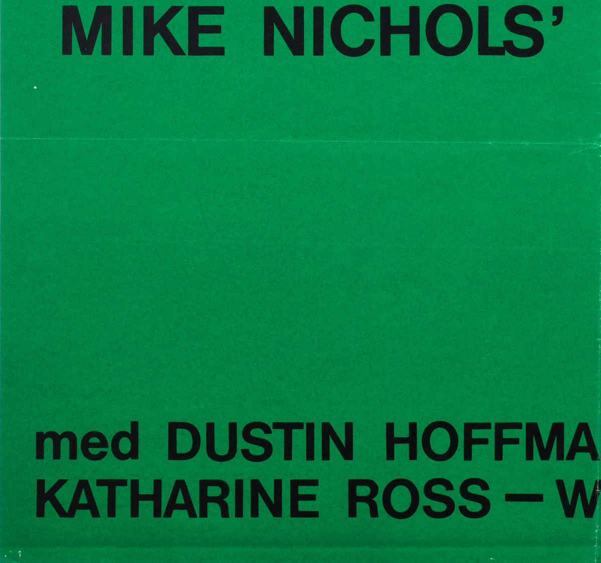 The Graduate 1967 Danish Film Movie Poster - detail