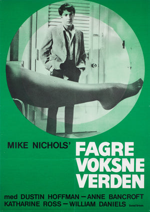 The Graduate 1967 Danish Film Movie Poster