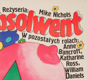 The Graduate 1967 Polish A1 Film Movie Poster, Maciej Zbikowski - detail