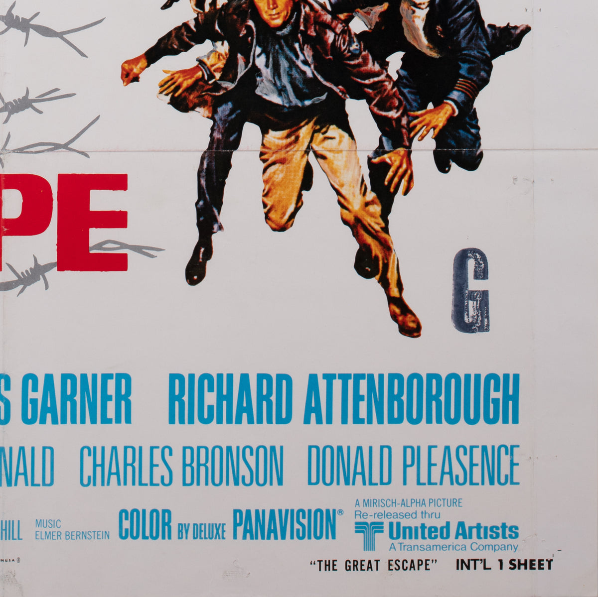 The Great Escape R1980 US International Film Movie Poster, Frank McCarthy - detail