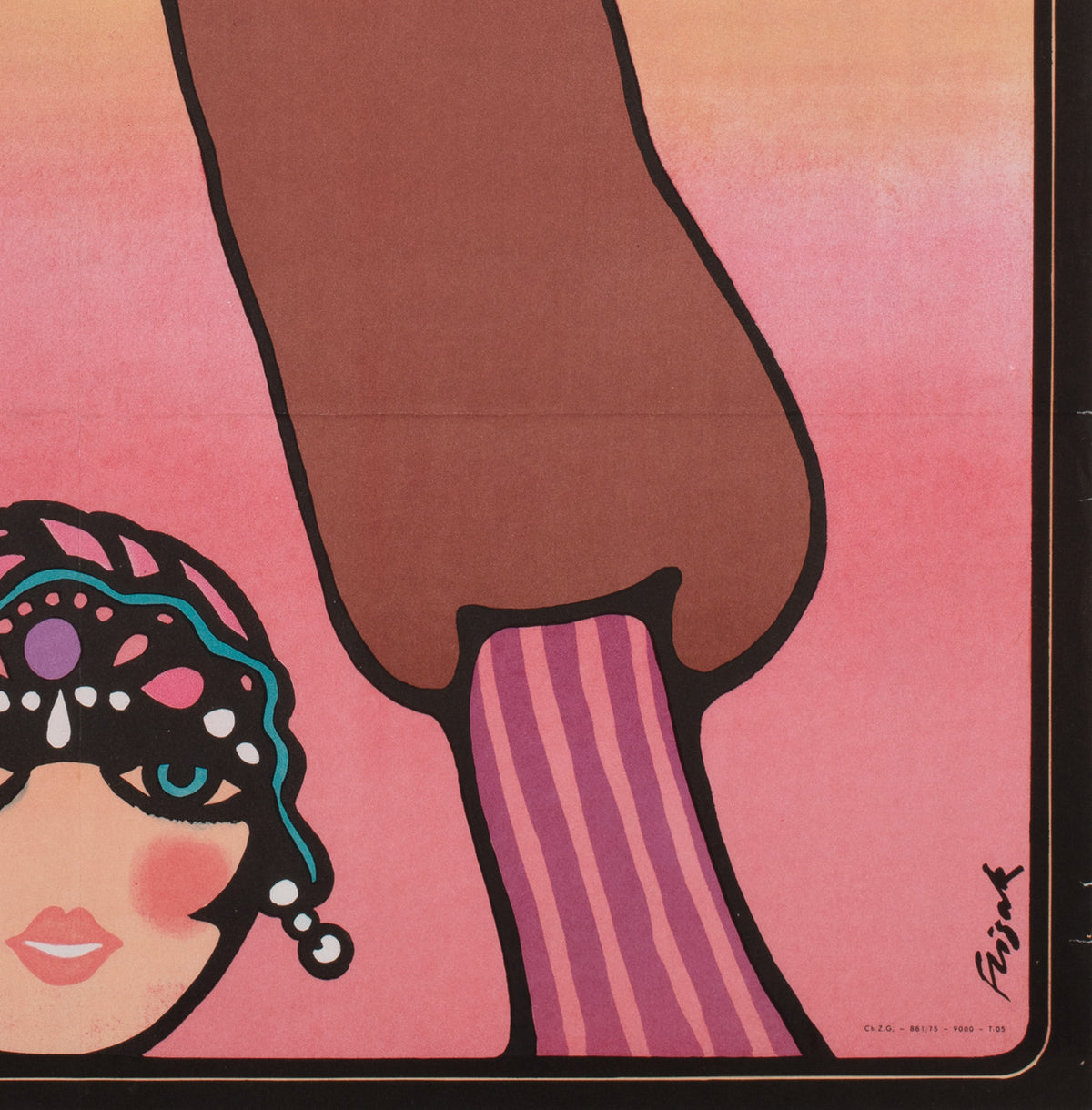 The Great Gatsby 1975 Polish A1 Film Poster, Flisak - detail