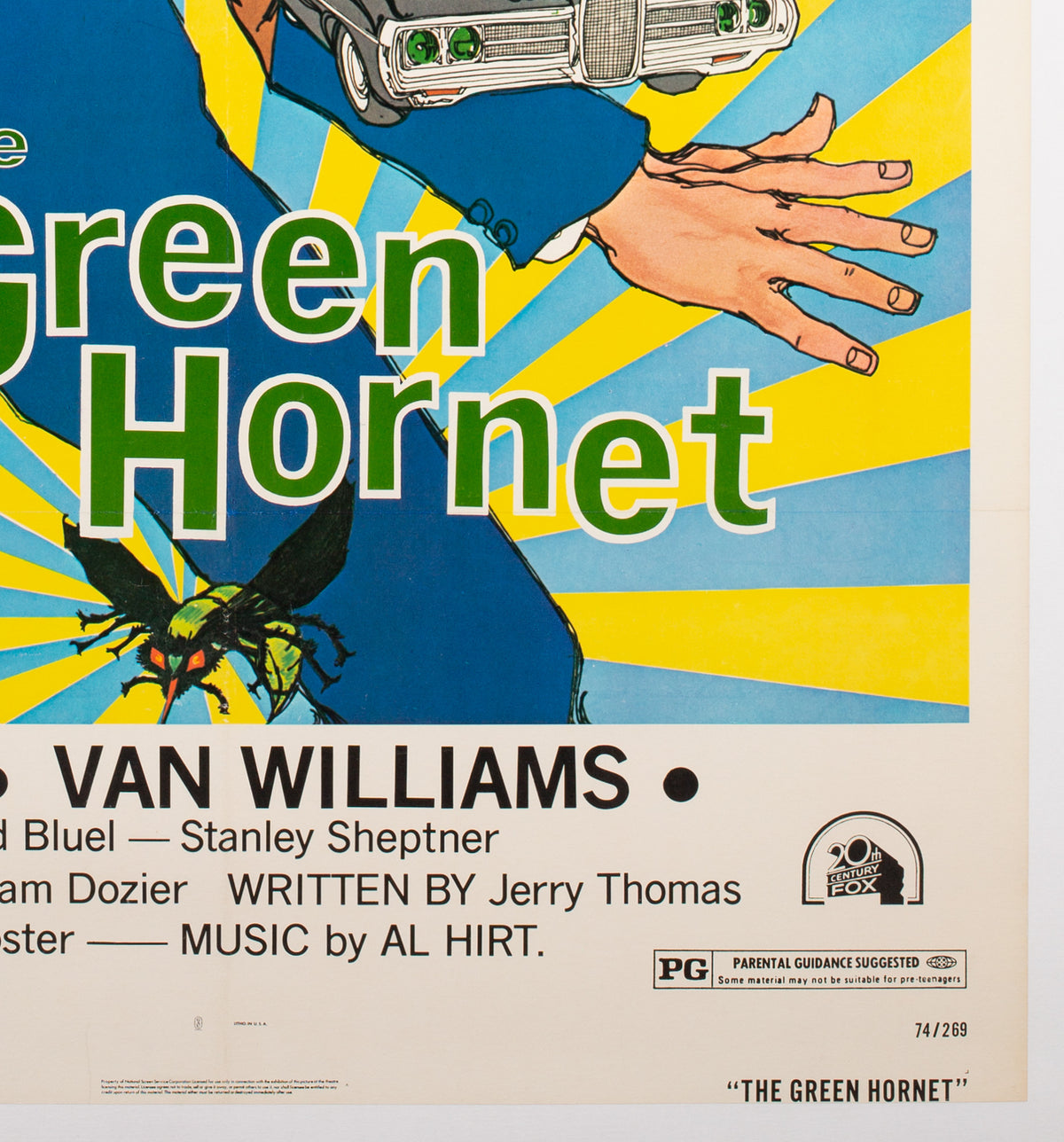 The Green Hornet 1974 US 1 Sheet Green Title Style - detailed