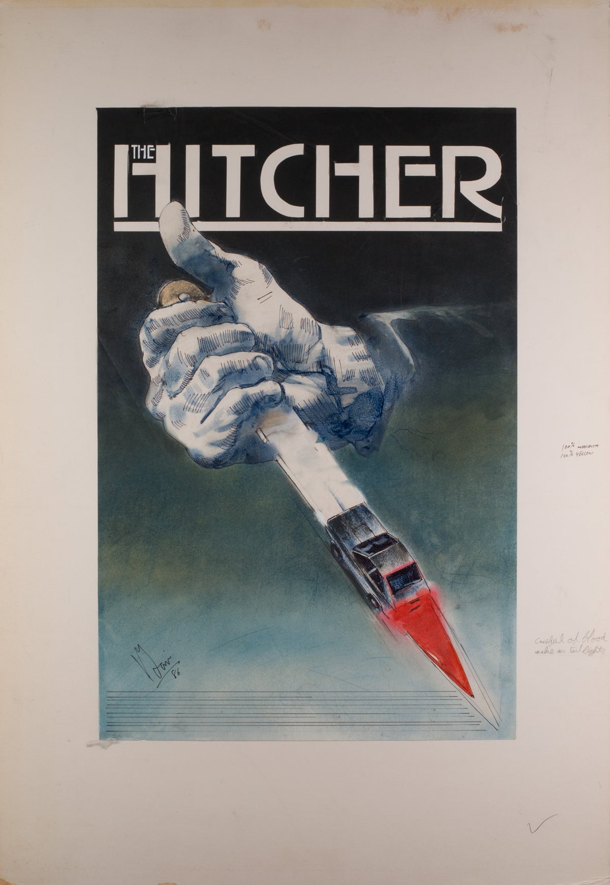 The Hitcher 1986 Concept Artwork by Vic Fair - Detail