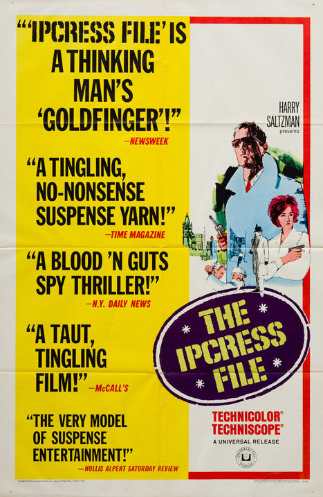 The Ipcress File 1965 original vintage film movie poster - Michael Caine