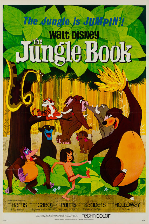 The Jungle Book 1967 original US film movie poster