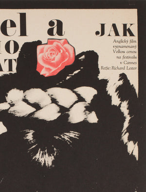 The Knack And How To Get It 1966 Czech A3 Film Poster, Grygar - detail