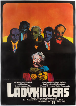 The LadyKillers R1960s German A0 Film Movie Poster, Heinz Edelmann