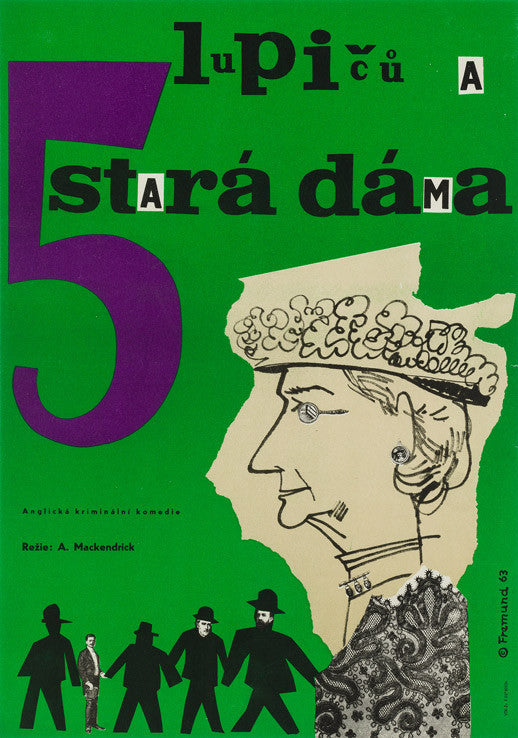 The Ladykillers 1963 Czech A3 original film movie poster