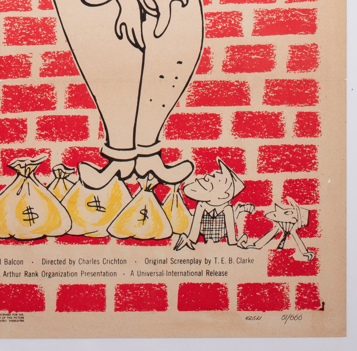 The Lavender Hill Mob 1951 US 1 Sheet Film Poster - detail