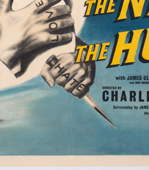 The Night of The Hunter 1955 UK Quad Film Movie Poster - detail