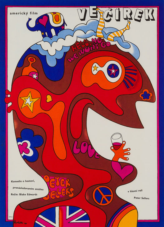 The Party 1970 Czech A3 original film movie poster