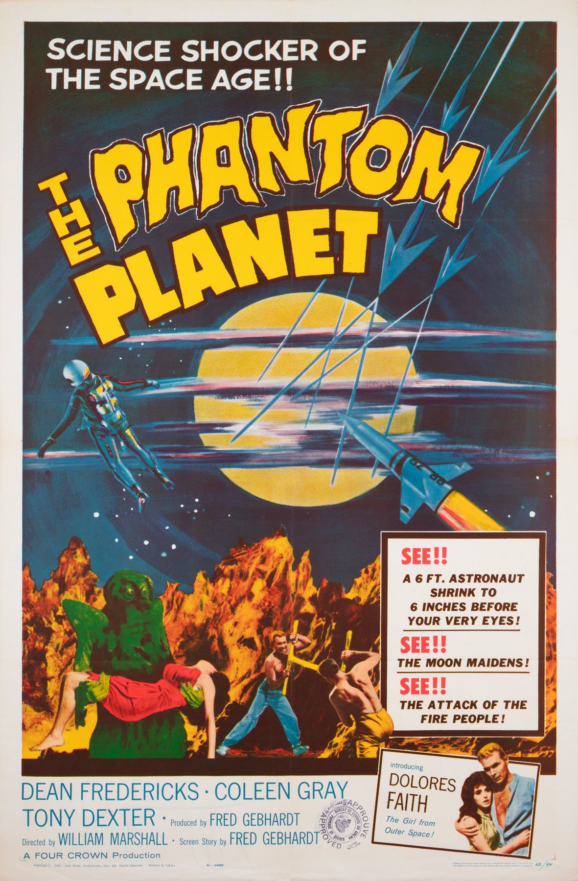 The Phantom Planet 1962 US 1 Sheet Film Movie Poster