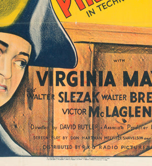 The Princess and the Pirate 1944 British Quad Film Poster - detail 2