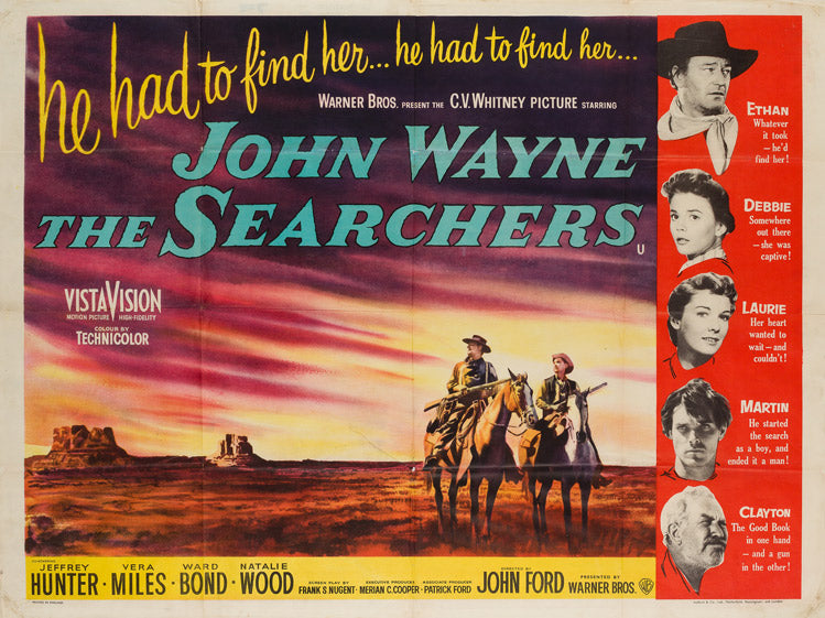 The Searchers 1956 UK Quad original film movie poster