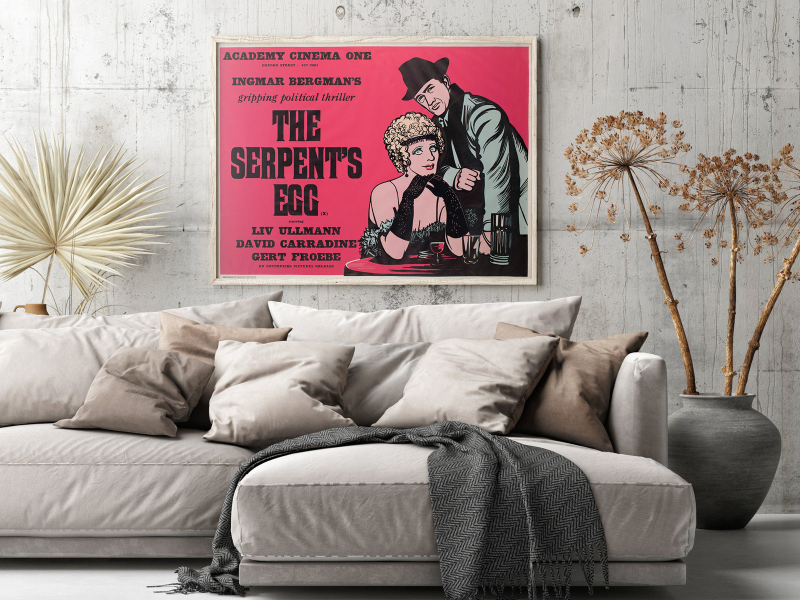 The Serpent's Egg 1978 Academy Cinema UK Quad Film Poster, StrausfeldThe Serpent's Egg 1978 Academy Cinema UK Quad Film Movie Poster, Strausfeld, Pink