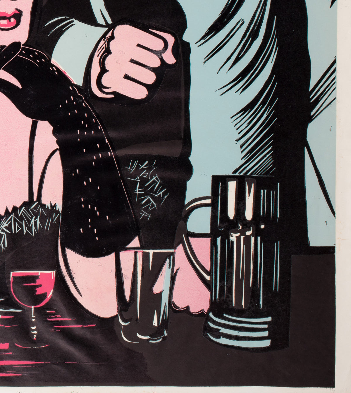 The Serpent's Egg 1978 Academy Cinema UK Quad Film Movie Poster, Strausfeld, Pink - detail