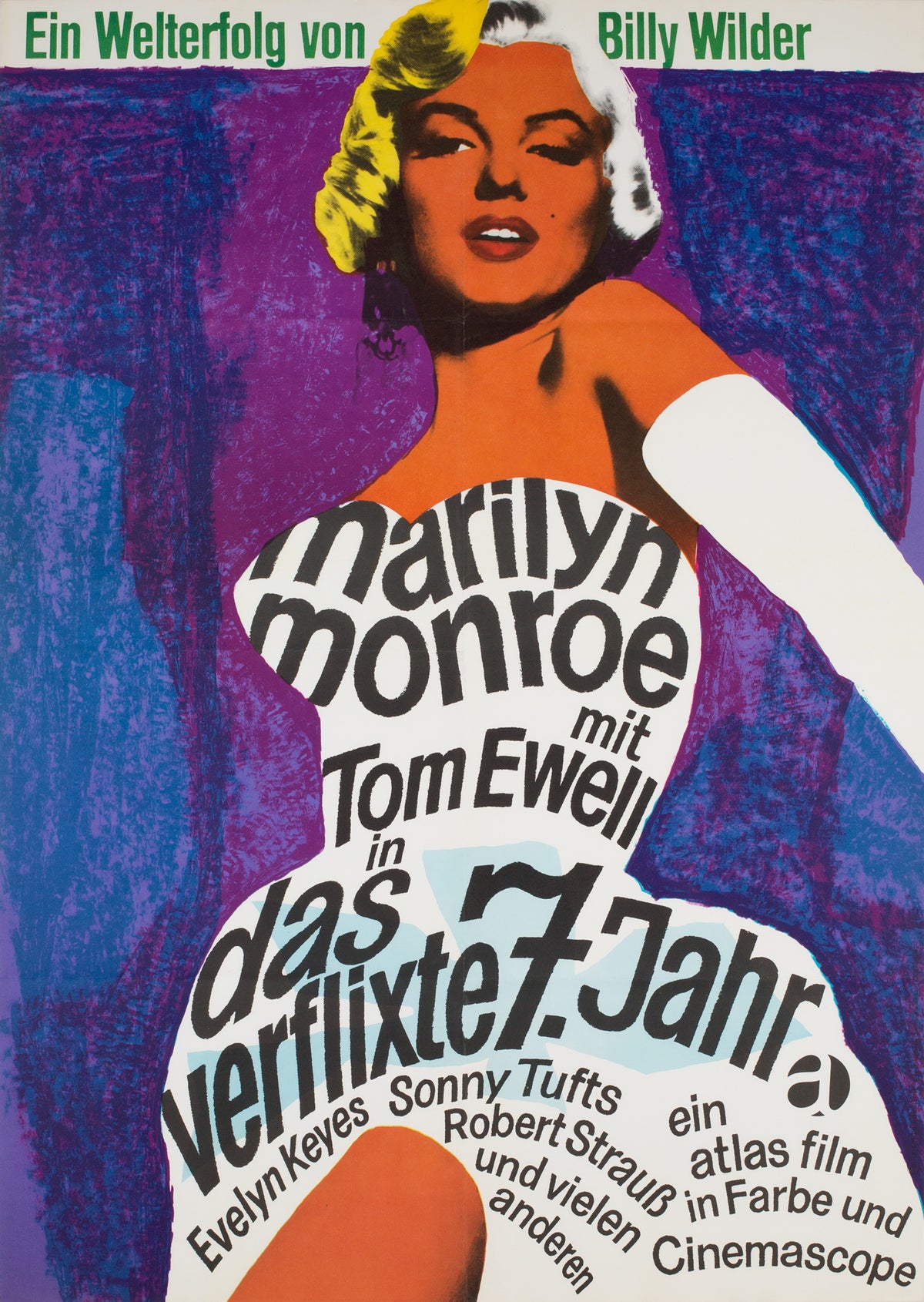 The Seven Year Itch R1966 German A1 Film Poster, Fischer-Nosbisch