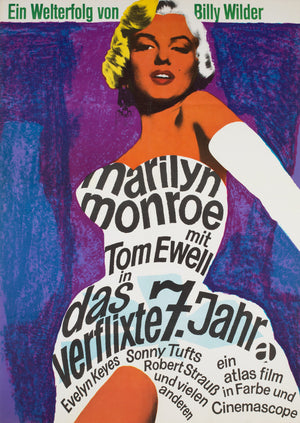 The Seven Year Itch R1966 German A1 Film Poster, Fischer-Nosbisch