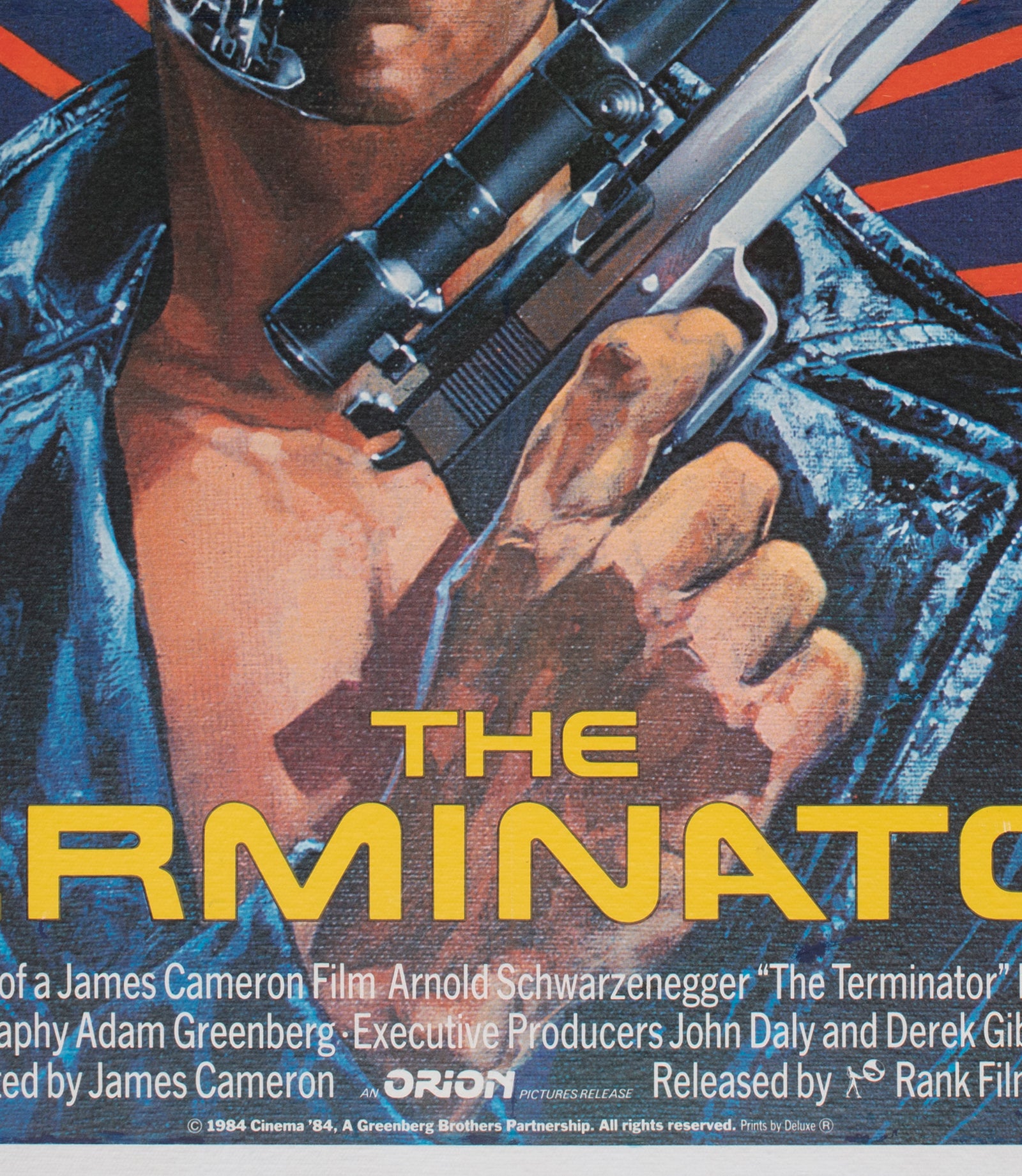 The Terminator 1985 UK Quad Film Movie Poster, Francis - detail