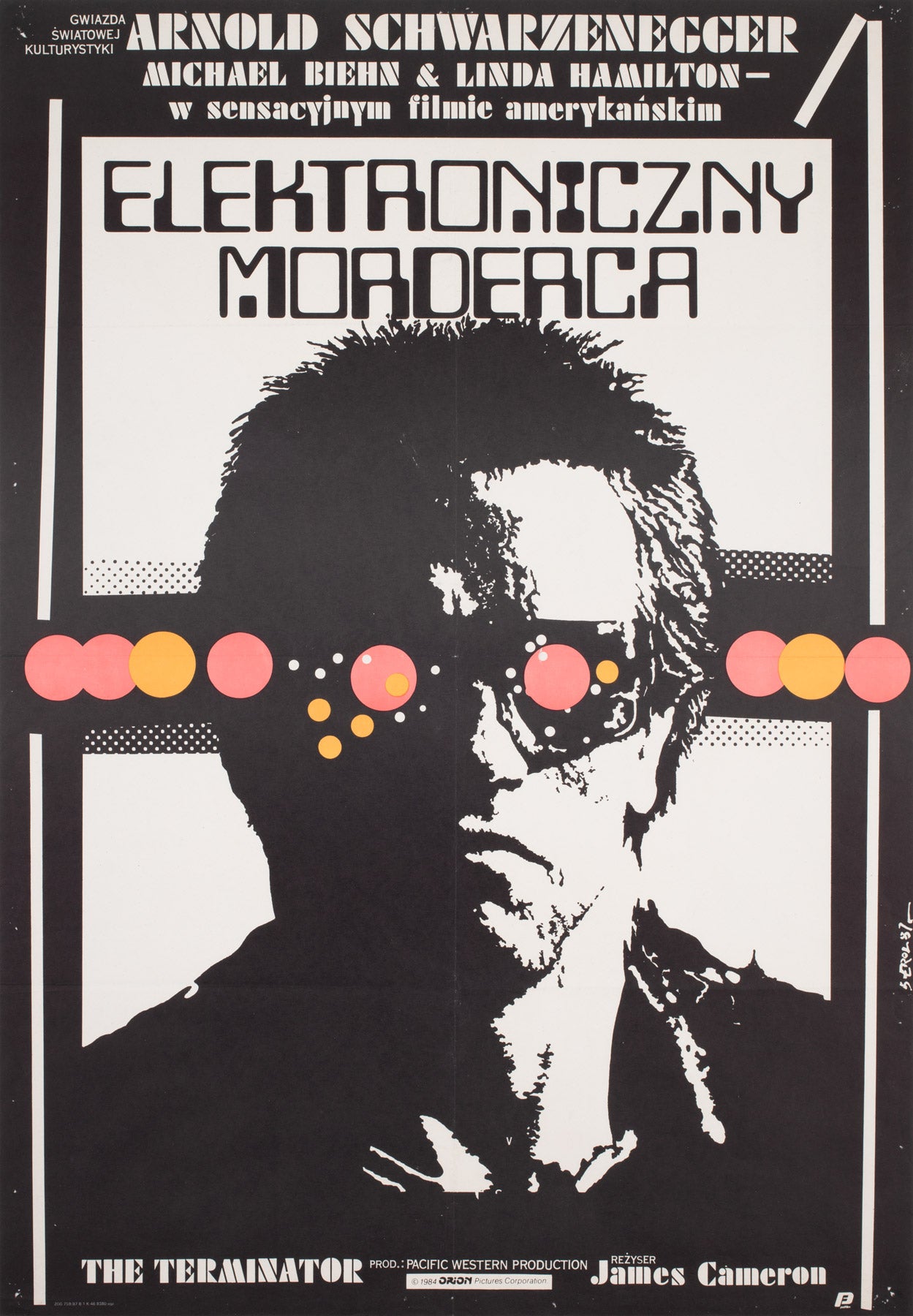 The Terminator 1987 B1 Polish Film Poster, Jakub Erol